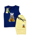 Bunny Logo Shirt and Short 2 piece set for Boys - Summer Kids Outfits