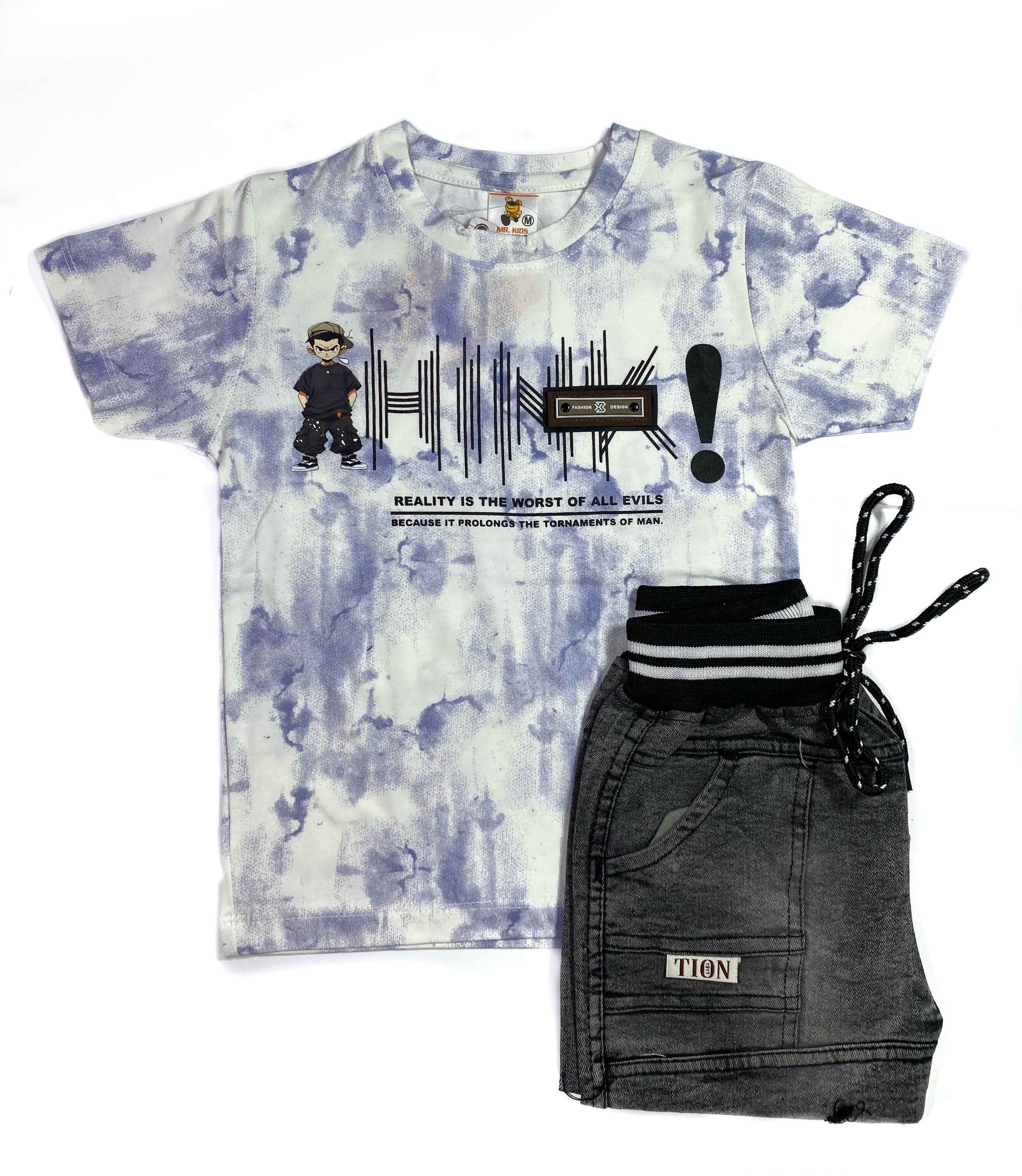 Boys Tie-Dye T-Shirt & Shorts Set – 2-Piece Summer Outfit