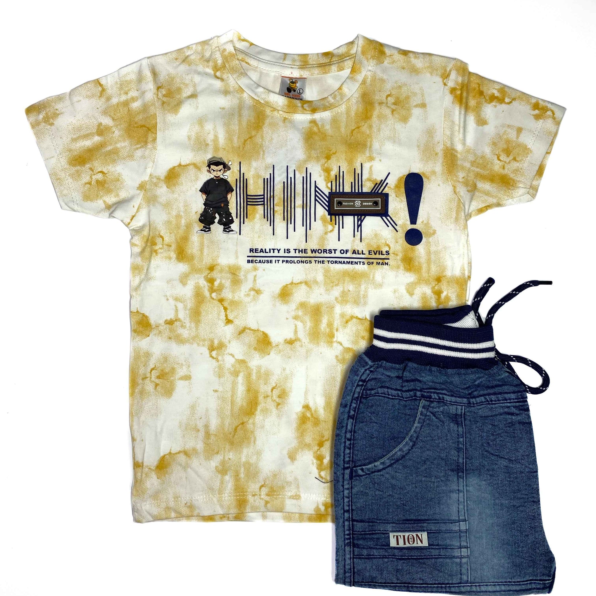 Boys Tie-Dye T-Shirt & Shorts Set – 2-Piece Summer Outfit