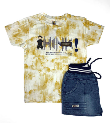 Boys Tie-Dye T-Shirt & Shorts Set – 2-Piece Summer Outfit