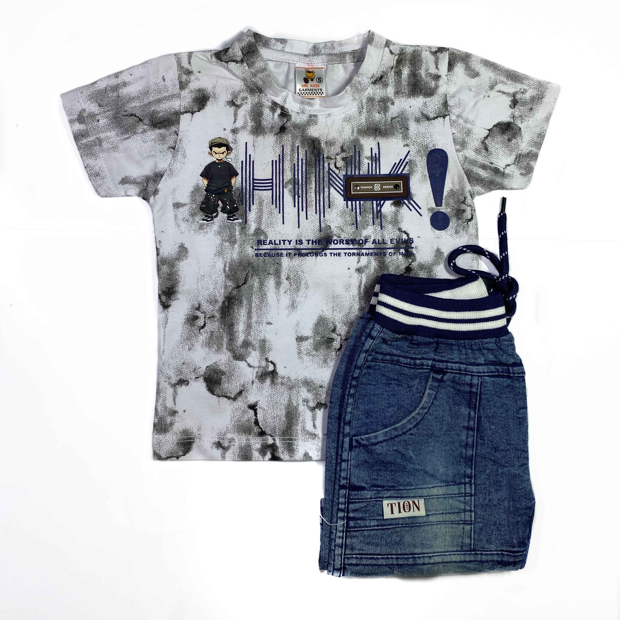 Boys Tie-Dye T-Shirt & Shorts Set – 2-Piece Summer Outfit