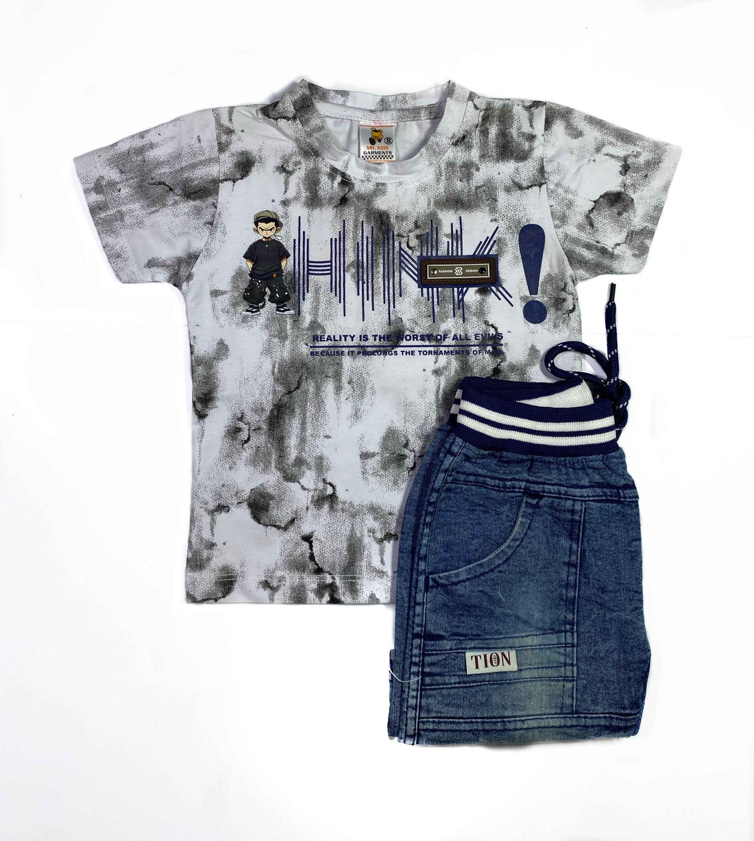 Boys Tie-Dye T-Shirt & Shorts Set – 2-Piece Summer Outfit