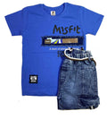 2-Piece Boys Summer Set – Short Sleeves Shirt & Shorts Combo