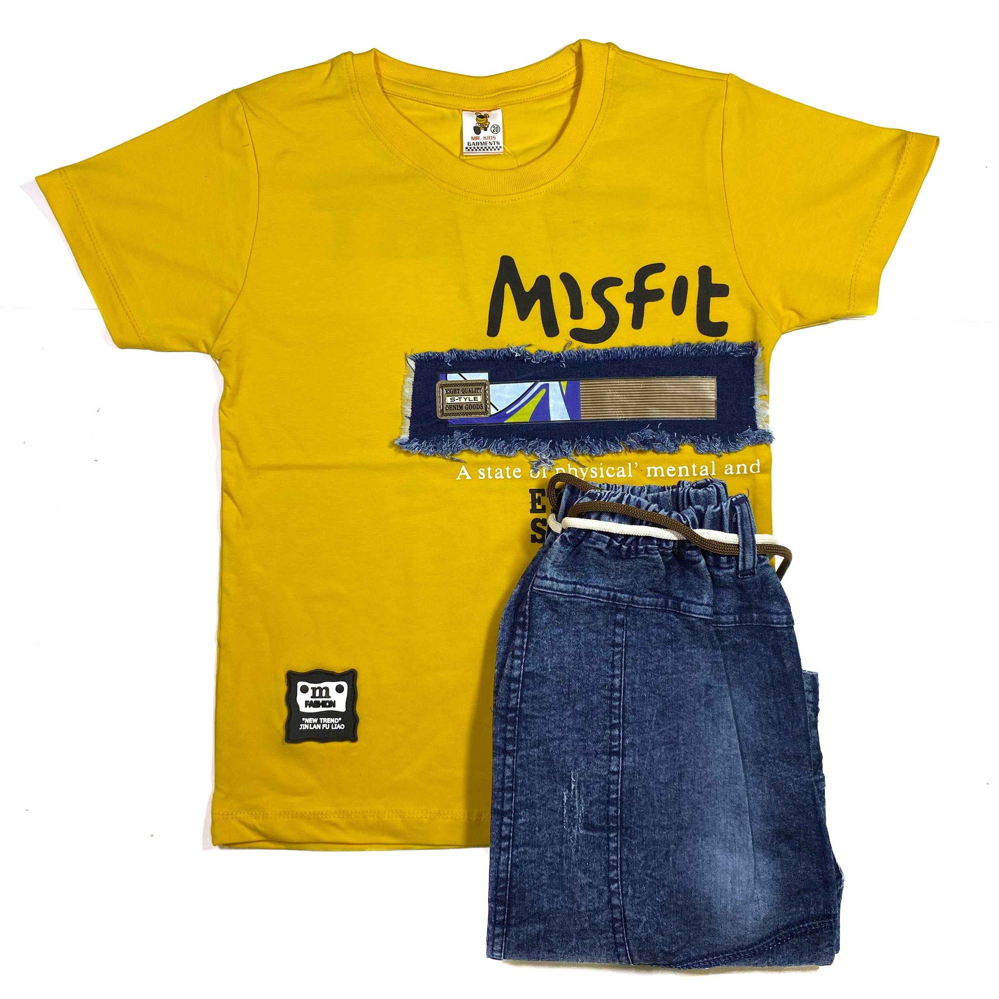 2-Piece Boys Summer Set – Short Sleeves Shirt & Shorts Combo