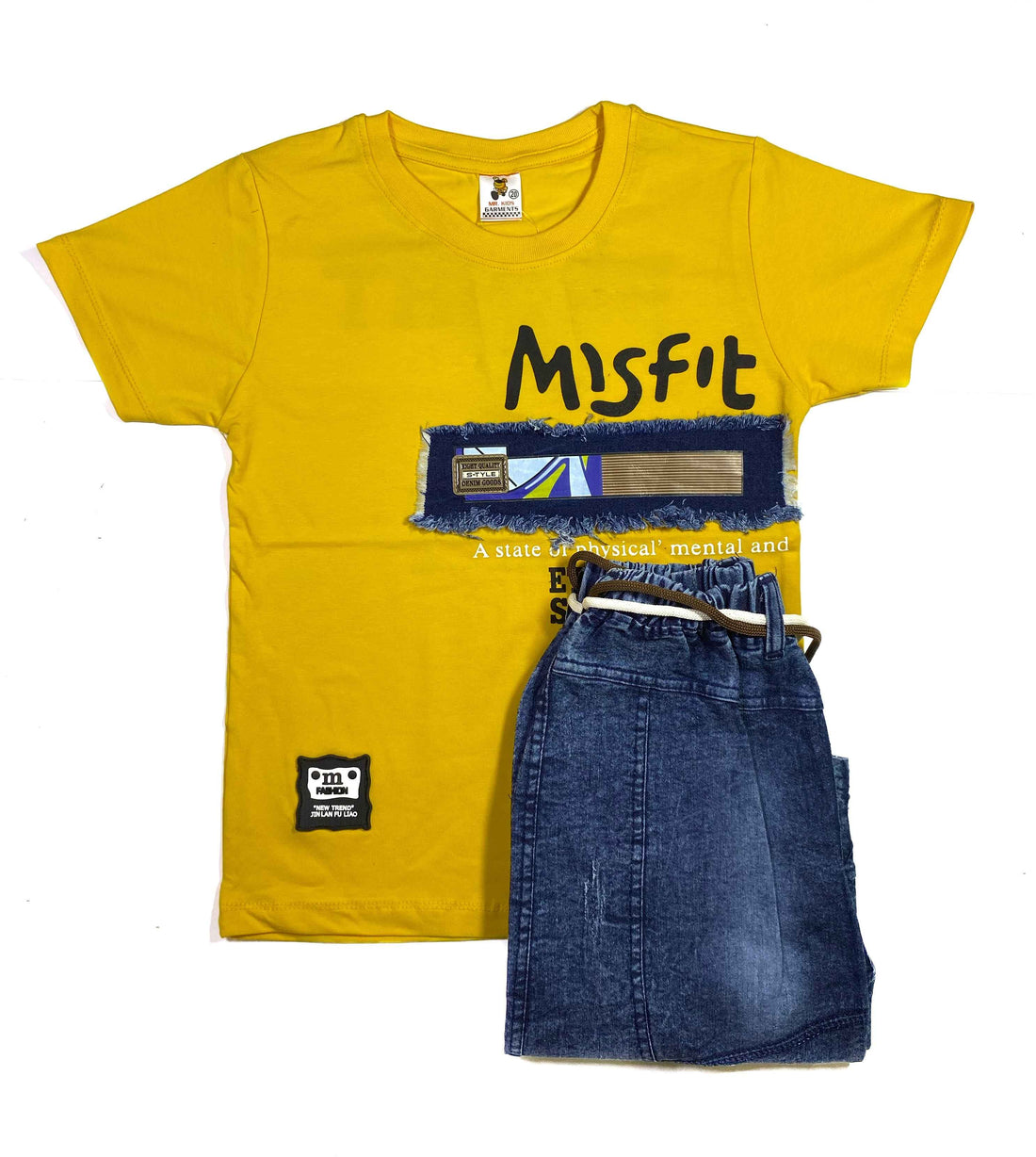 2-Piece Boys Summer Set – Short Sleeves Shirt & Shorts Combo
