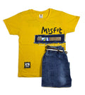 2-Piece Boys Summer Set – Short Sleeves Shirt & Shorts Combo