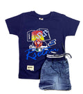 Boys Spinner Patch T-Shirt and Shorts Set – Fun Summer Outfit by ChotuWear