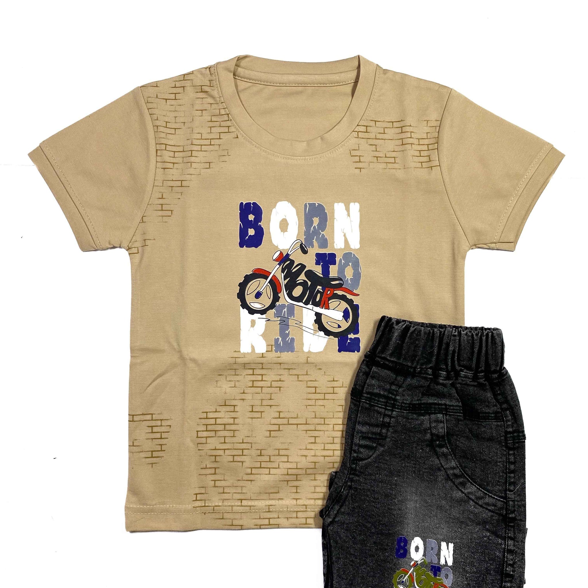Boys Half Sleeve Shirt & Shorts Set – Casual 2-Piece Outfit for Kids