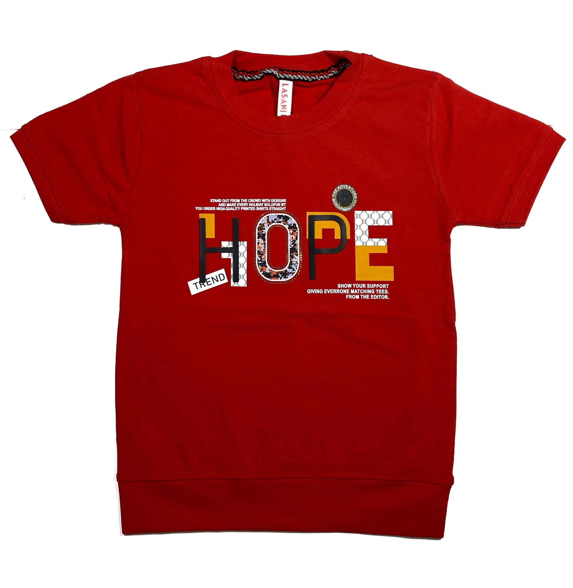 Boys “Hope” Print Shirt & Shorts Set – Short Sleeve 2-Piece Casual Outfit