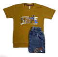 Boys “Hope” Print Shirt & Shorts Set – Short Sleeve 2-Piece Casual Outfit