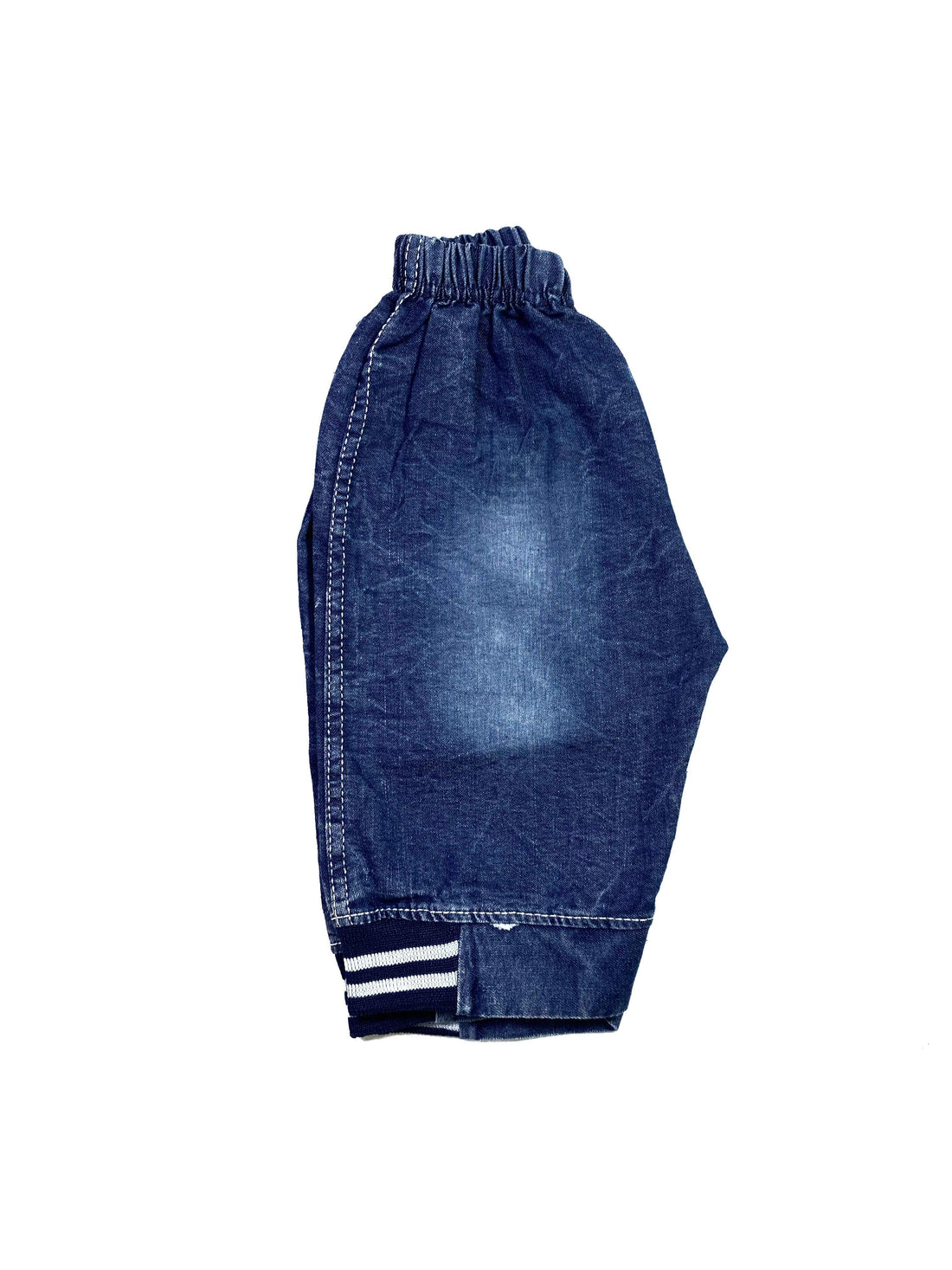 Blue & White Cotton and Denim Shirt and Shorts Set for Boys – Summer Kidswear