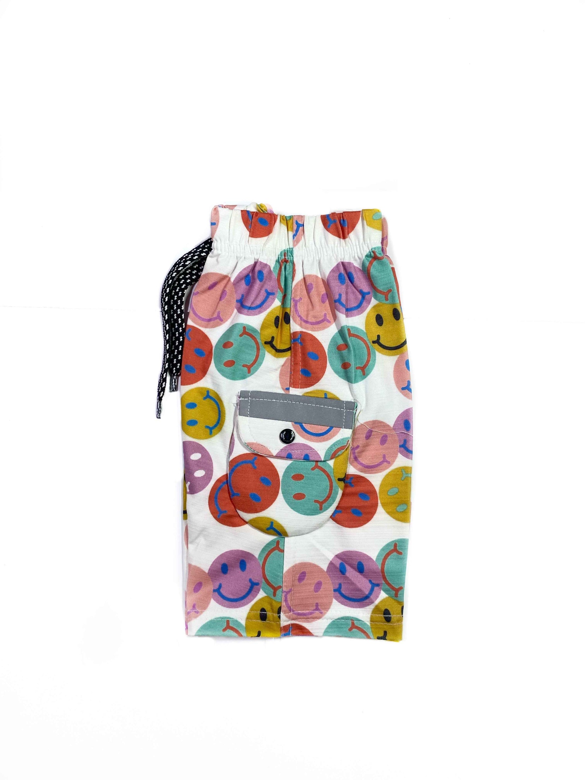Boys Knitted Shirt & Shorts Set – Letters, Smileys & Colourful Circles Print (2-Piece Outfit)