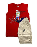 Boys Sleeveless Shirt & Shorts Set – Multi-Design Summer 2-Piece Outfit