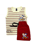 Boys Sleeveless Shirt & Shorts Set – Multi-Design Summer 2-Piece Outfit
