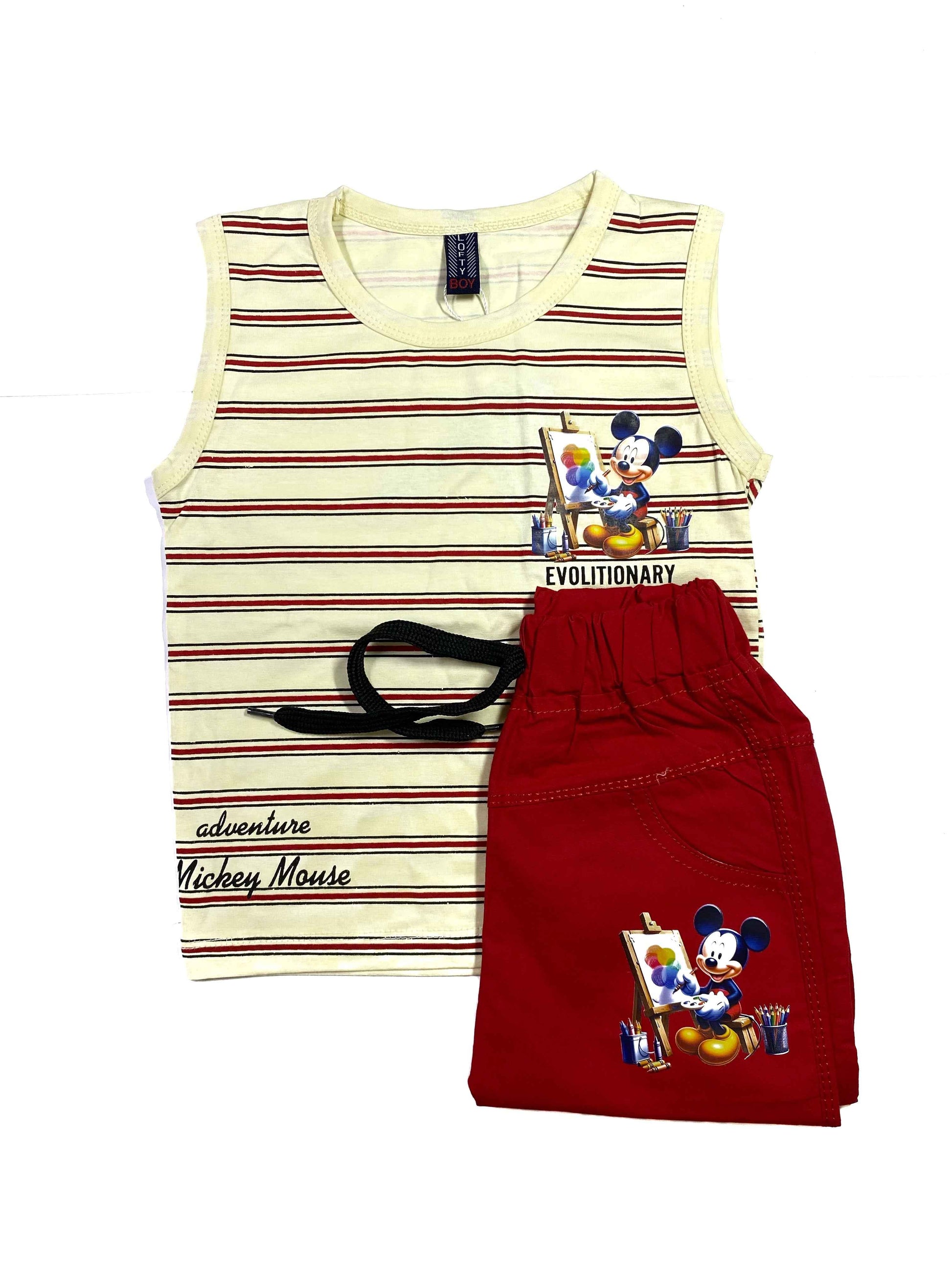 Boys Sleeveless Shirt & Shorts Set – Multi-Design Summer 2-Piece Outfit