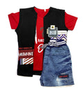 Boys 3-Piece Summer Set – Zipper Upper, Undershirt and Shorts Combo