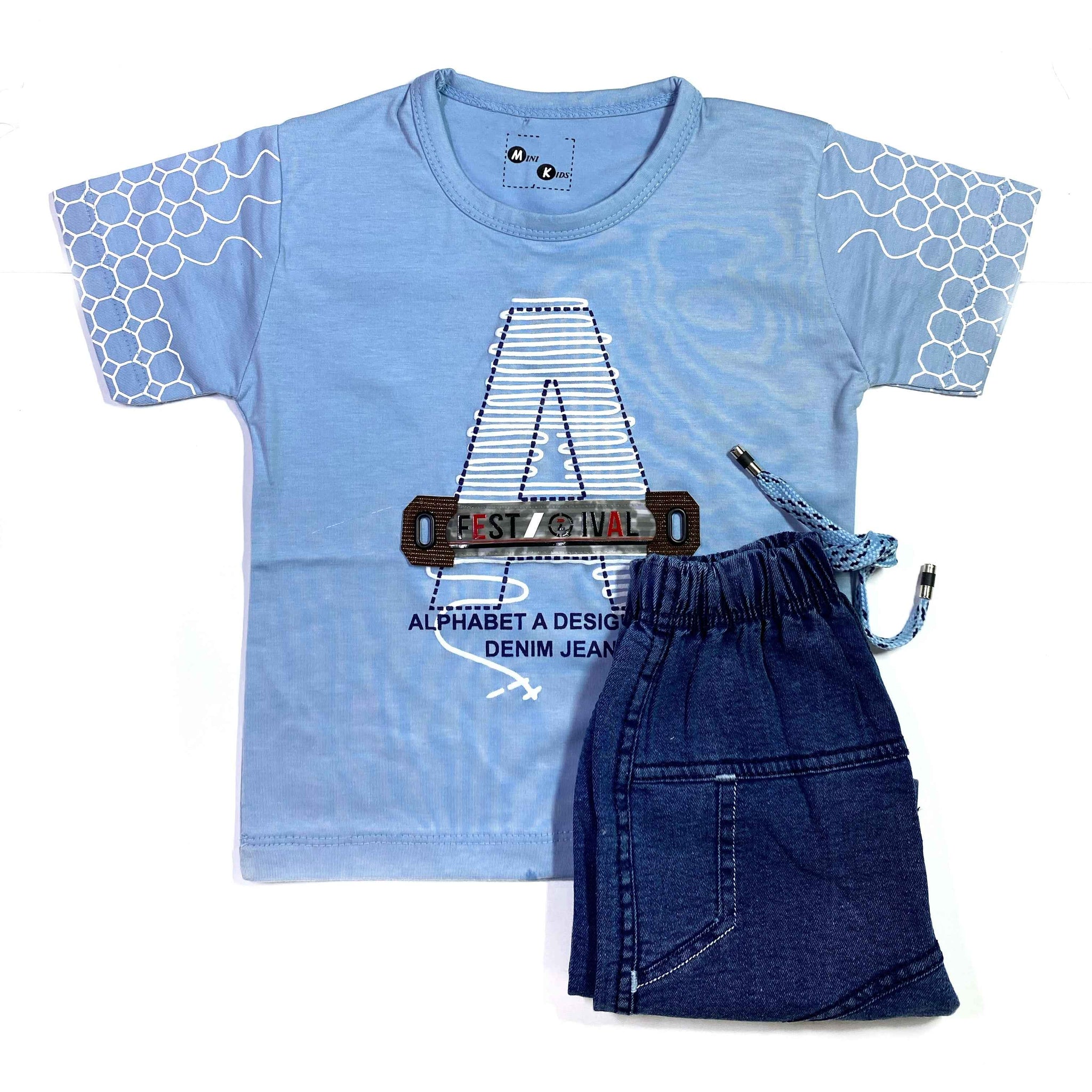Boys Printed Shirt & Shorts Set – Short Sleeves 2-Piece Summer Outfit