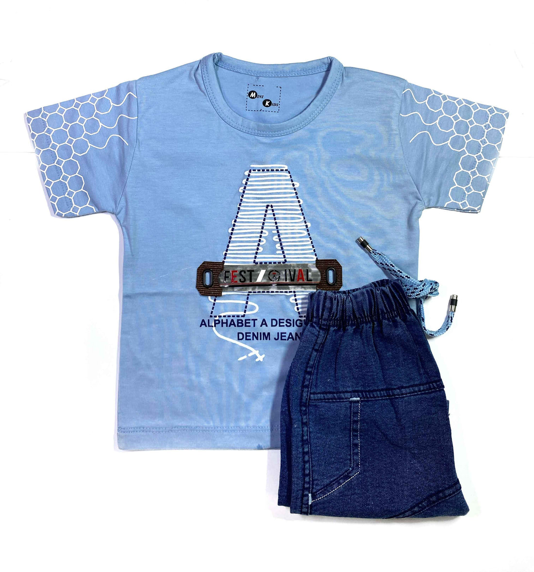 Boys Printed Shirt & Shorts Set – Short Sleeves 2-Piece Summer Outfit