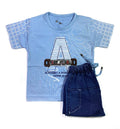 Boys Printed Shirt & Shorts Set – Short Sleeves 2-Piece Summer Outfit