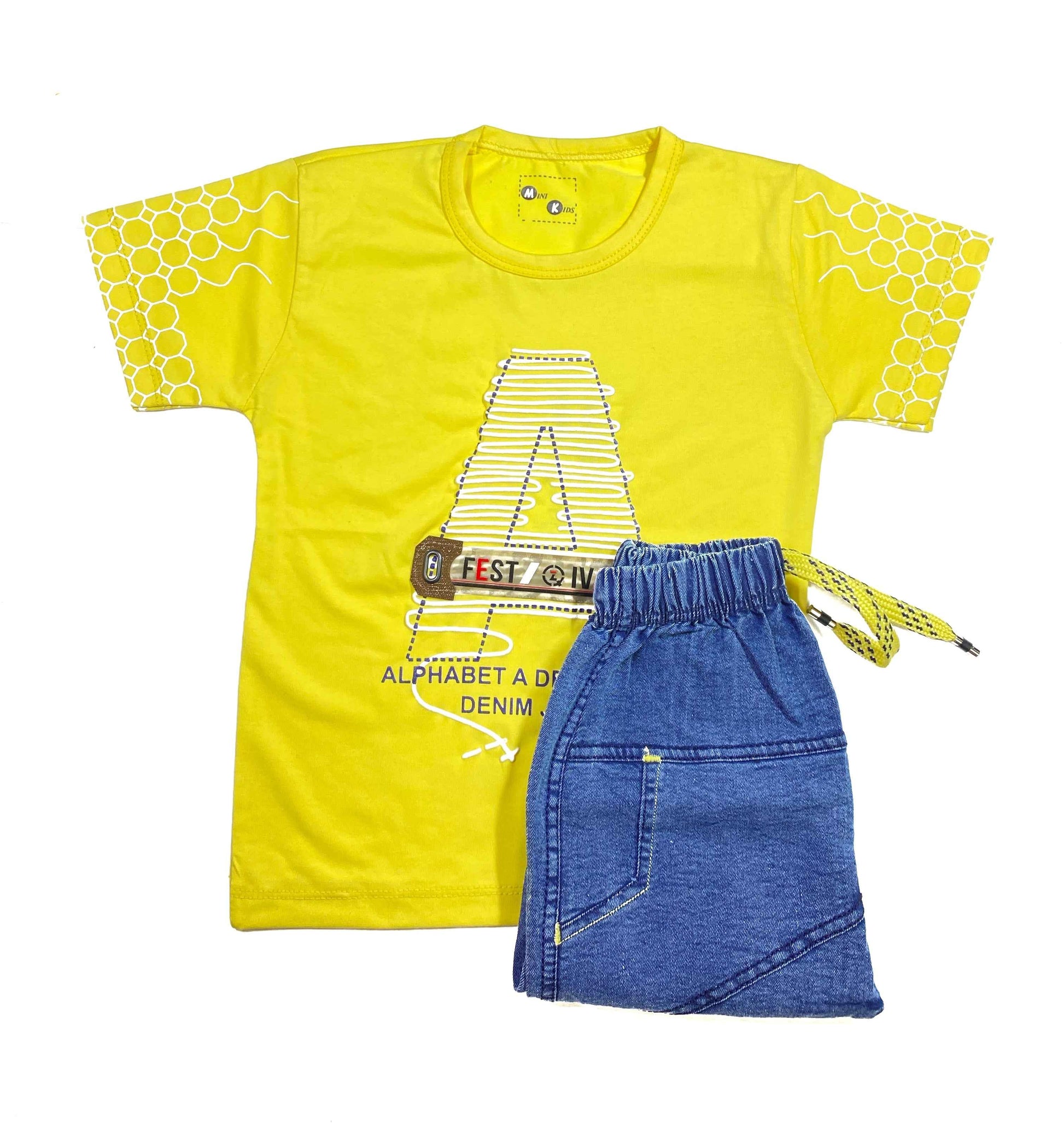 Boys Printed Shirt & Shorts Set – Short Sleeves 2-Piece Summer Outfit