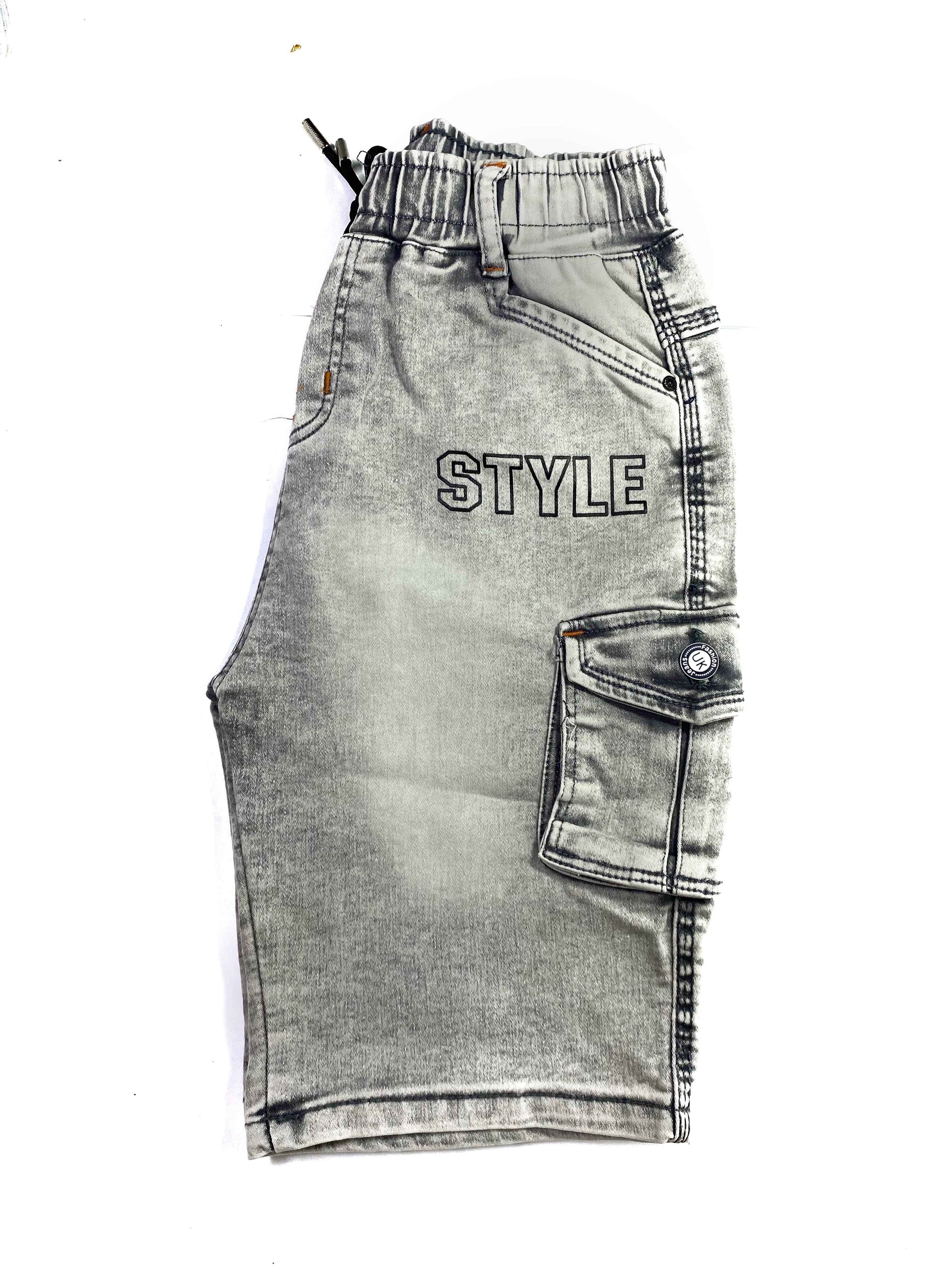 Boys Denim Shorts – Classic Blue & Grey - Everyday Wear for Kids