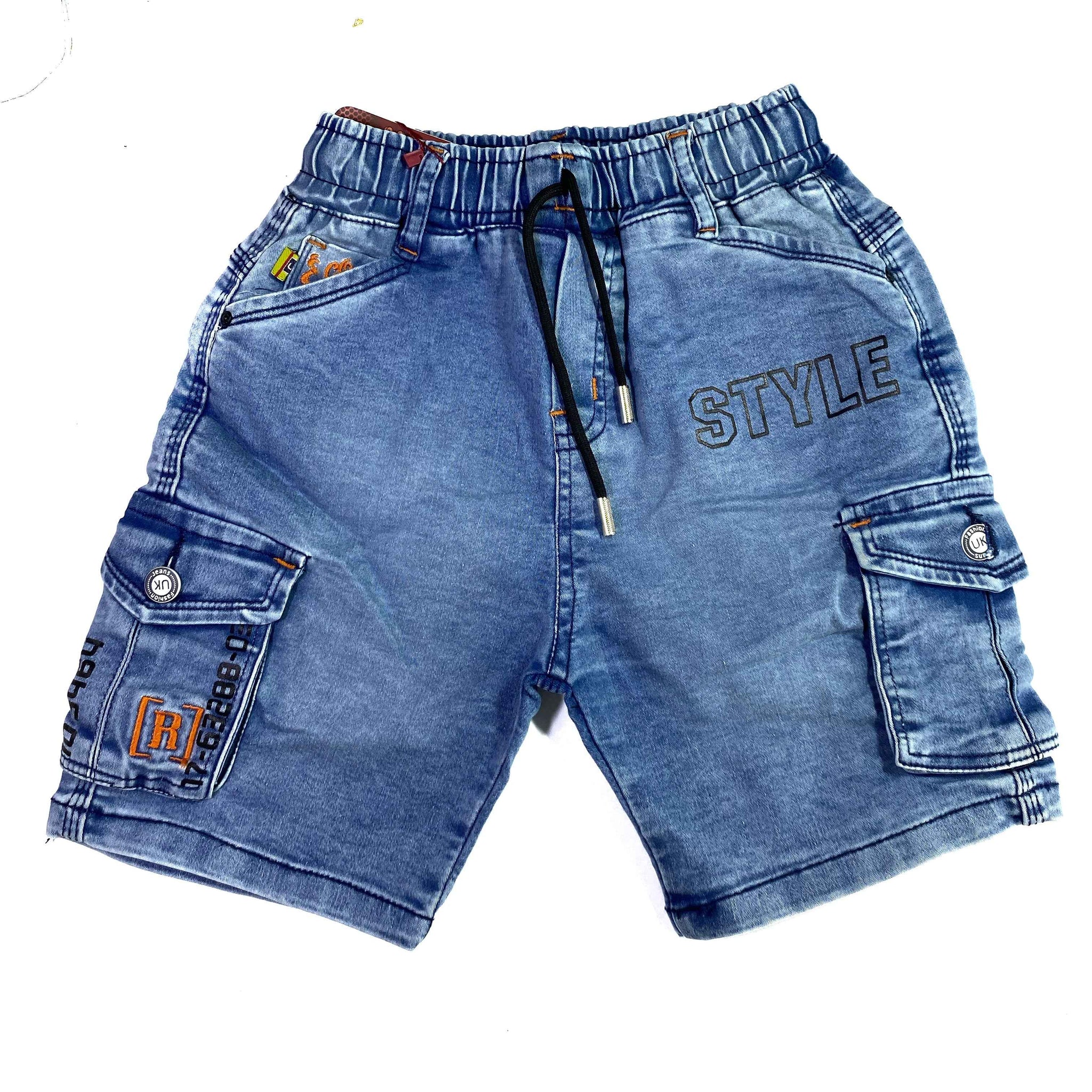 Boys Denim Shorts – Classic Blue & Grey - Everyday Wear for Kids