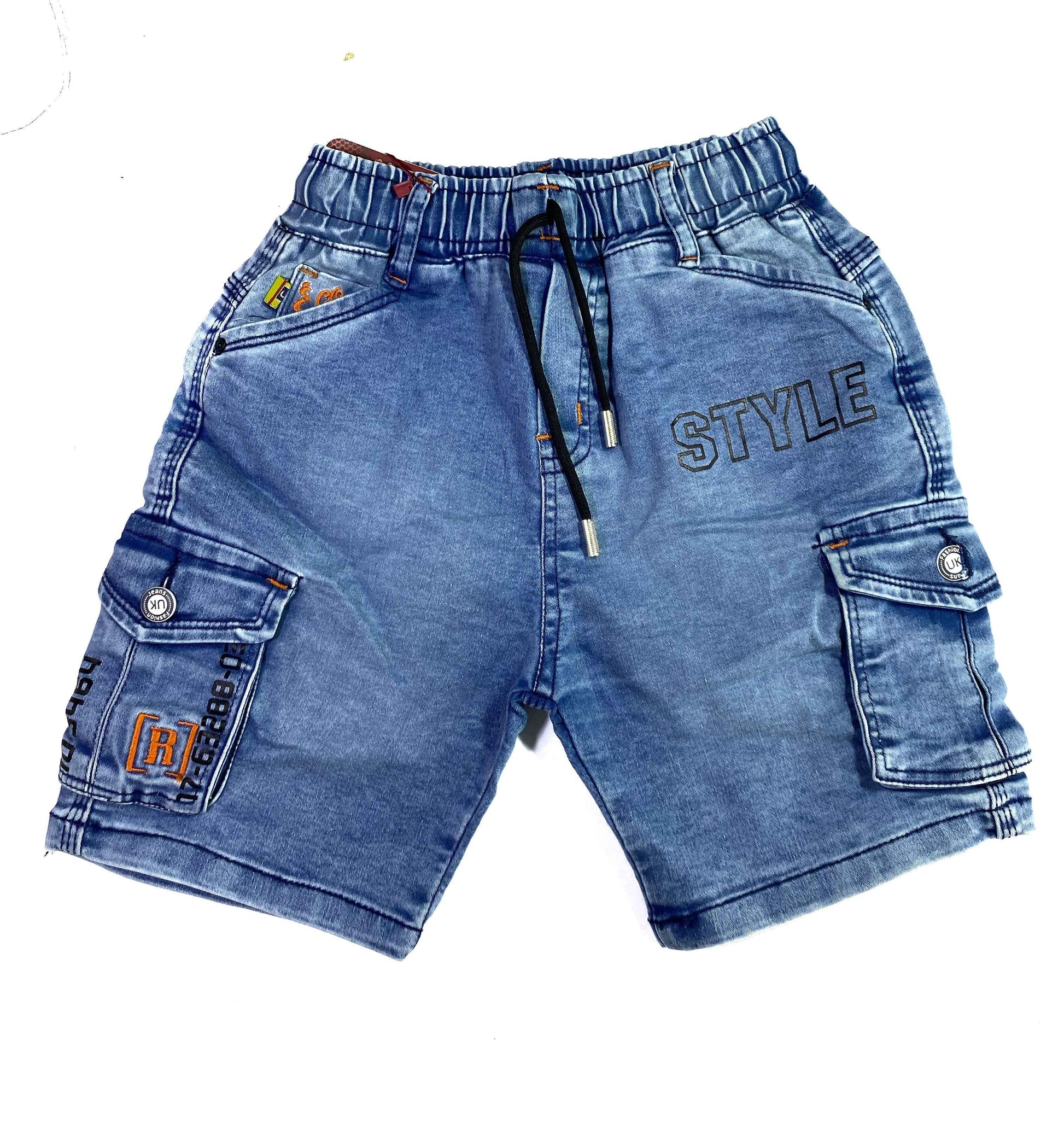 Boys Denim Shorts – Classic Blue & Grey - Everyday Wear for Kids