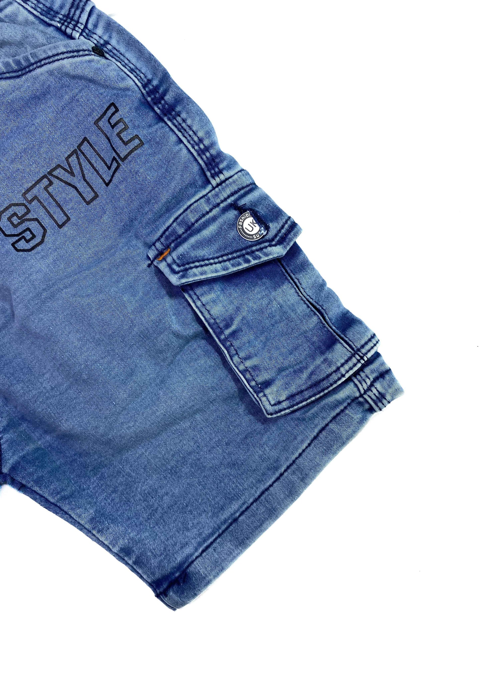 Boys Denim Shorts – Classic Blue & Grey - Everyday Wear for Kids