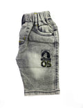 Grey & Black Printed Denim Shorts for Boys – Stylish Summer Shorts Online in Pakistan