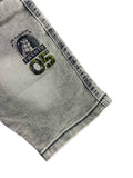 Grey & Black Printed Denim Shorts for Boys – Stylish Summer Shorts Online in Pakistan