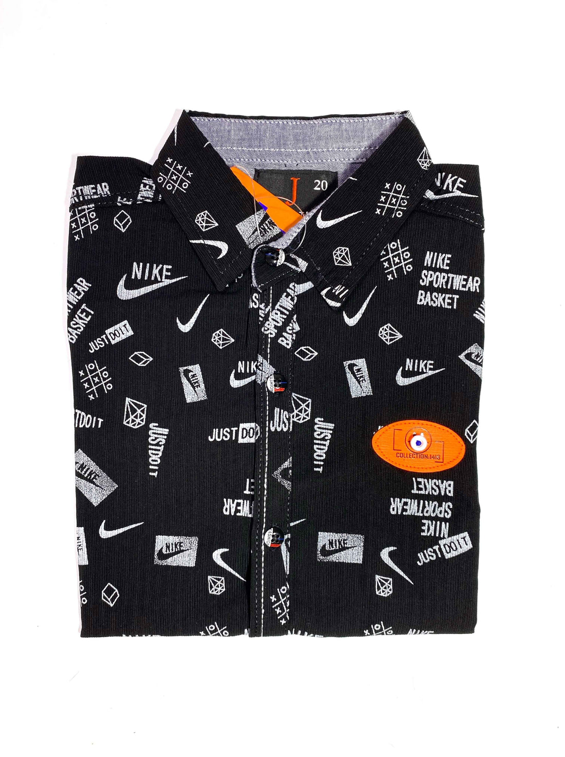 ChotuWear Boys Black Printed Cotton Shirt – Stylish Summer Wear Pakistan