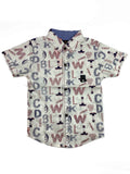 ChotuWear Boys White Printed Cotton Shirt – Light & Stylish Summer Wear