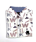 ChotuWear Boys White Printed Cotton Shirt – Light & Stylish Summer Wear