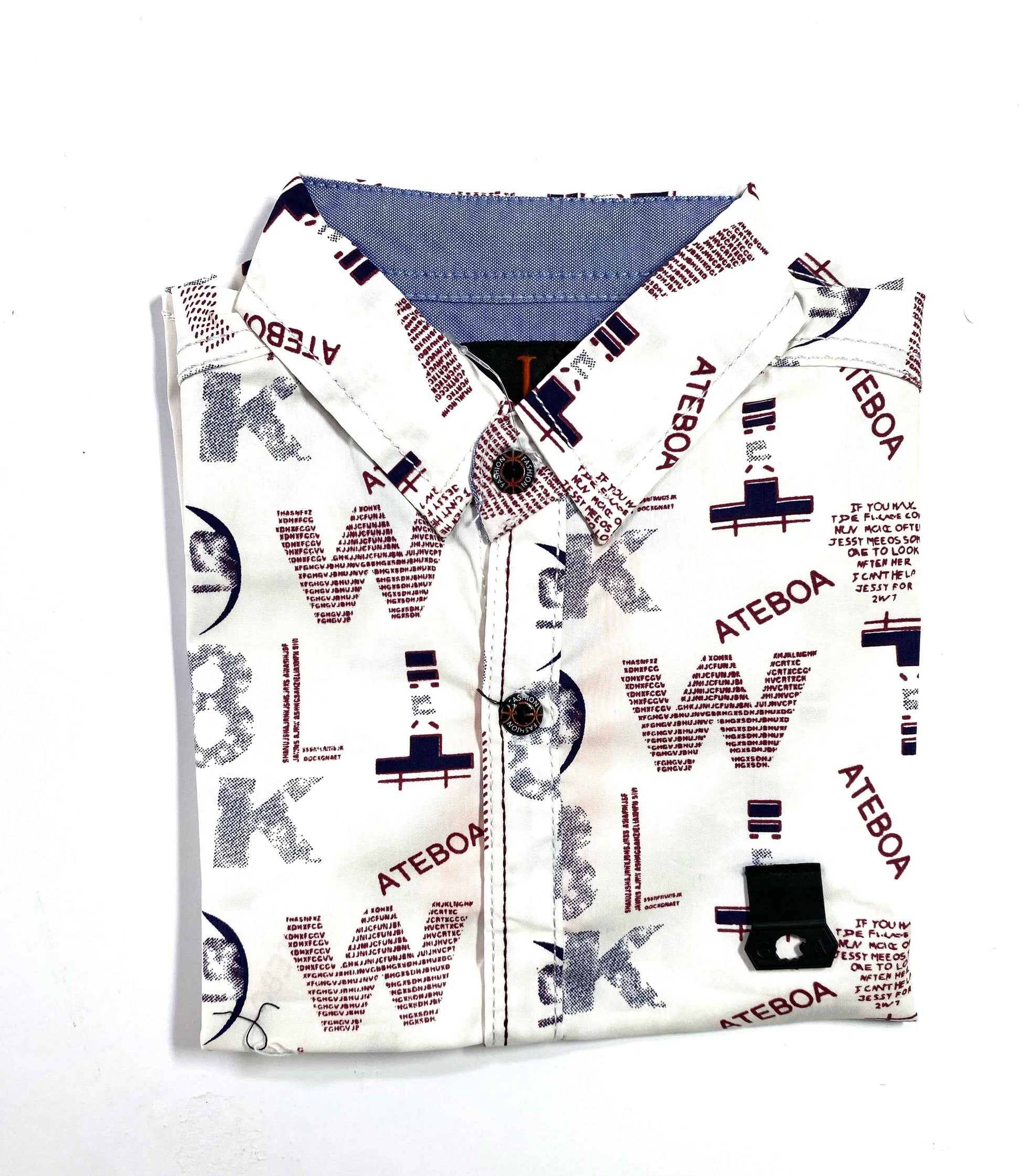 ChotuWear Boys White Printed Cotton Shirt – Light & Stylish Summer Wear