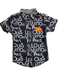 ChotuWear Boys Black Printed Cotton Shirt – Stylish Summer Wear Pakistan