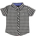 Chotuwear Boys Cotton Black Checkered Shirt – Cool Summer Style - Chotuwear