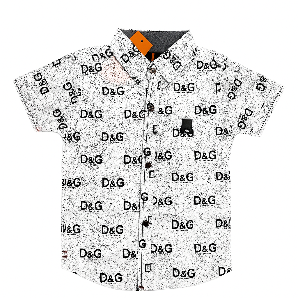 ChotuWear Boys White Printed Cotton Shirt – Light & Stylish Summer Wear - Chotuwear