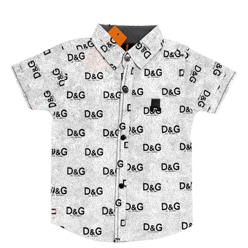 ChotuWear Boys White Printed Cotton Shirt – Light & Stylish Summer Wear - Chotuwear